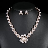 SET683 - Pearl Gemstone Fashion Necklace Set
